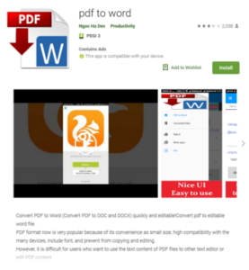 Приложение PDF to Word